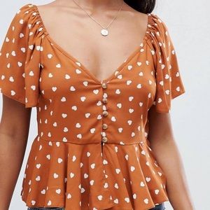 ASOS heart blouse